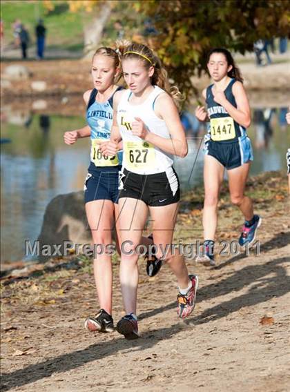 Thumbnail 1 in CIF State Cross Country Championships (Girls Division V) photogallery.