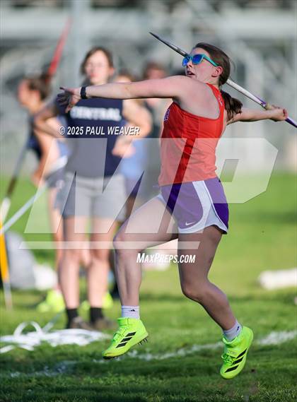 Thumbnail 2 in Danville, Meadowbrook Christian, Central Columbia (Girls Javelin) photogallery.