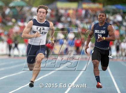 Thumbnail 3 in CIF State Track and Field Championships (Boys 100 Meter Dash) photogallery.