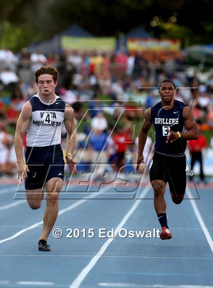 Thumbnail 1 in CIF State Track and Field Championships (Boys 100 Meter Dash) photogallery.