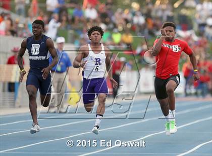Thumbnail 3 in CIF State Track and Field Championships (Boys 100 Meter Dash) photogallery.