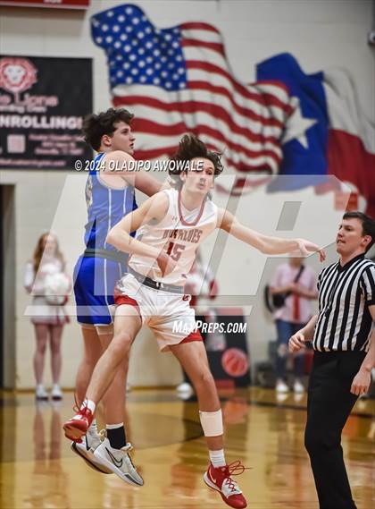 Thumbnail 1 in Lone Oak vs. Leonard (UIL Basketball 3A Region II Bi-District) photogallery.