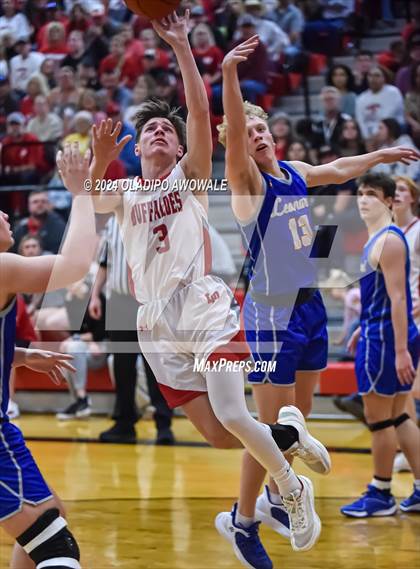 Thumbnail 3 in Lone Oak vs. Leonard (UIL Basketball 3A Region II Bi-District) photogallery.
