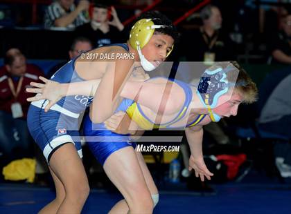 Thumbnail 1 in NYSPHSAA Wrestling Championships (Division 2 Semifinals) photogallery.