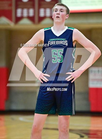 Thumbnail 2 in (CHSAA 3A Boys Basketball First Round) Windsor Charter Academy vs Centauri photogallery.