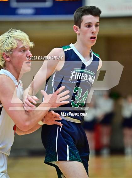 Thumbnail 2 in (CHSAA 3A Boys Basketball First Round) Windsor Charter Academy vs Centauri photogallery.