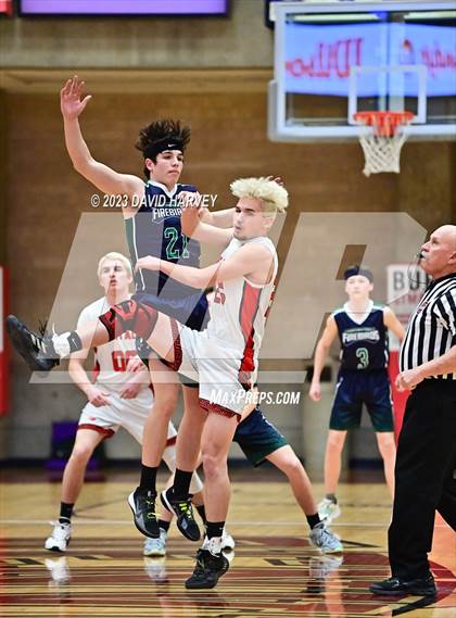 Thumbnail 2 in (CHSAA 3A Boys Basketball First Round) Windsor Charter Academy vs Centauri photogallery.