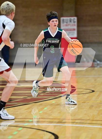 Thumbnail 1 in (CHSAA 3A Boys Basketball First Round) Windsor Charter Academy vs Centauri photogallery.