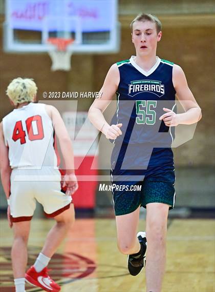 Thumbnail 1 in (CHSAA 3A Boys Basketball First Round) Windsor Charter Academy vs Centauri photogallery.