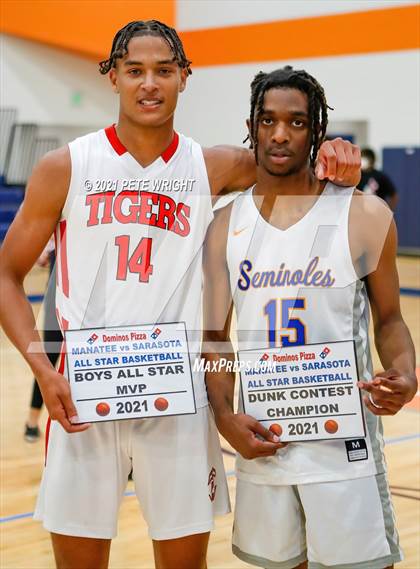 Thumbnail 3 in Manatee vs Sarasota Boys Basketball Allstar Game photogallery.