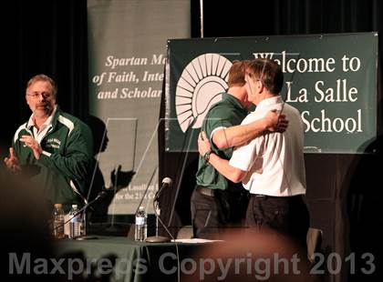 Thumbnail 3 in De La Salle's Bob Ladouceur press conference photogallery.