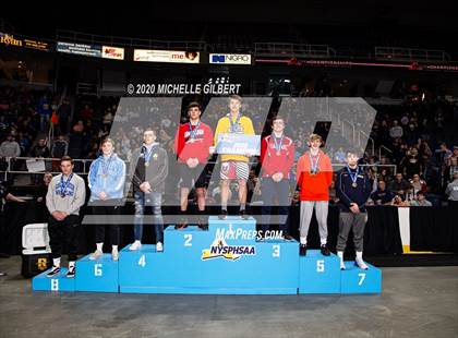 Thumbnail 1 in NYSPHSAA Wrestling Podium and Awards D2 photogallery.