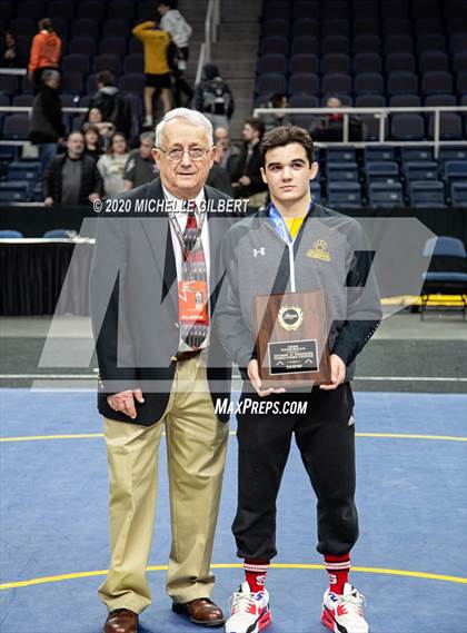 Thumbnail 1 in NYSPHSAA Wrestling Podium and Awards D2 photogallery.