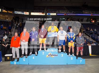 Thumbnail 1 in NYSPHSAA Wrestling Podium and Awards D2 photogallery.