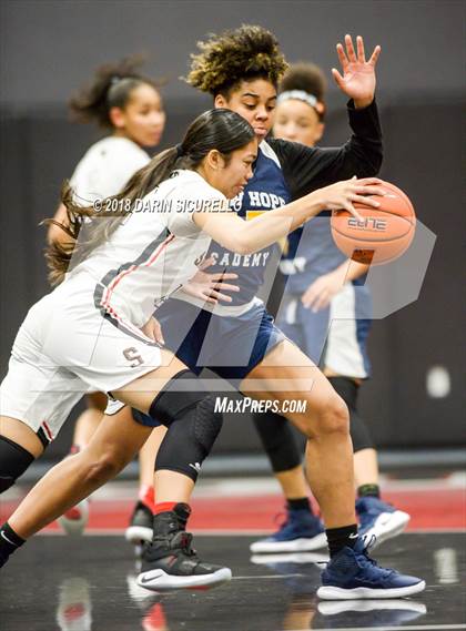 Thumbnail 2 in Salesian College Preparatory vs. New Hope Academy (Nike Tournament of Champions) photogallery.