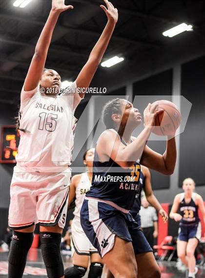 Thumbnail 2 in Salesian College Preparatory vs. New Hope Academy (Nike Tournament of Champions) photogallery.