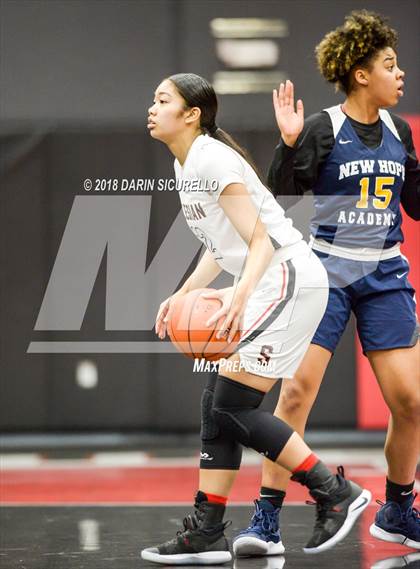 Thumbnail 2 in Salesian College Preparatory vs. New Hope Academy (Nike Tournament of Champions) photogallery.