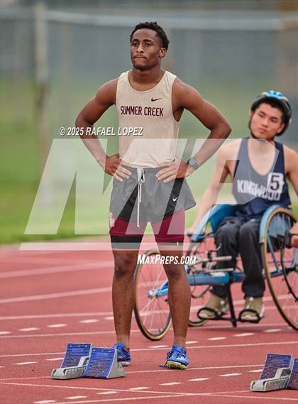 Thumbnail 3 in UIL 6A Track & Field District Prelims (100M) photogallery.