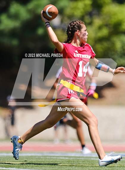 Thumbnail 3 in Newport Harbor vs Orange Lutheran (SoCal Showcase) photogallery.