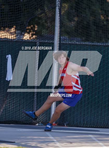 Thumbnail 1 in CIF State Track and Field Championships (Boys Discus Finals) photogallery.
