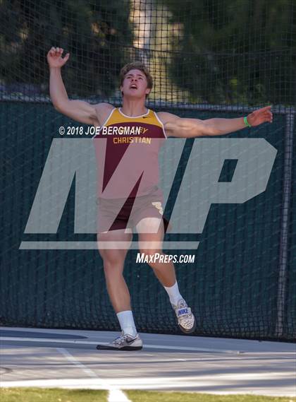 Thumbnail 1 in CIF State Track and Field Championships (Boys Discus Finals) photogallery.