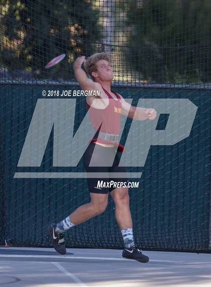 Thumbnail 1 in CIF State Track and Field Championships (Boys Discus Finals) photogallery.