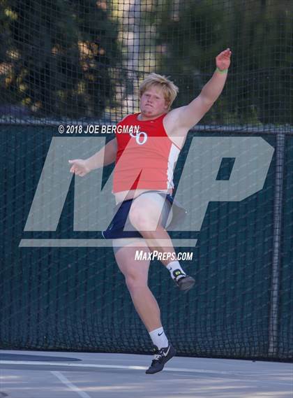 Thumbnail 1 in CIF State Track and Field Championships (Boys Discus Finals) photogallery.