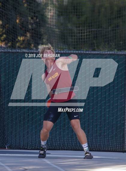 Thumbnail 1 in CIF State Track and Field Championships (Boys Discus Finals) photogallery.
