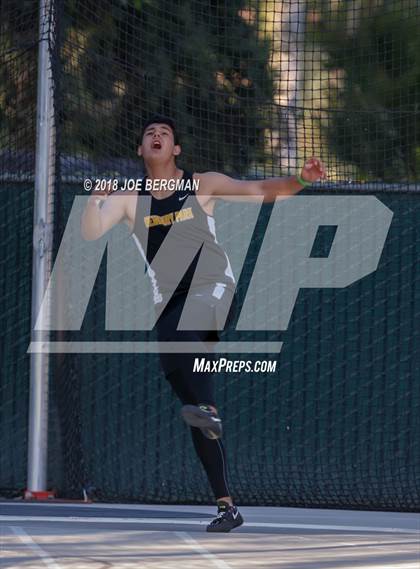 Thumbnail 1 in CIF State Track and Field Championships (Boys Discus Finals) photogallery.