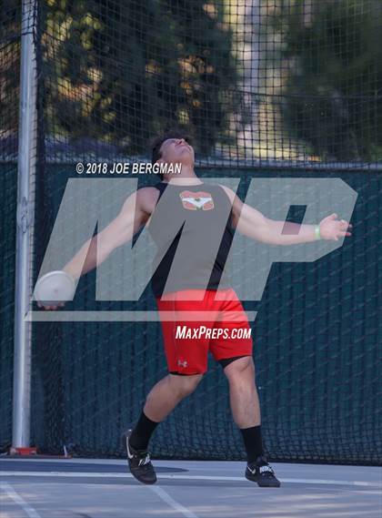 Thumbnail 1 in CIF State Track and Field Championships (Boys Discus Finals) photogallery.