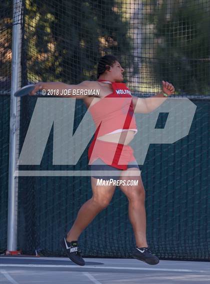 Thumbnail 1 in CIF State Track and Field Championships (Boys Discus Finals) photogallery.