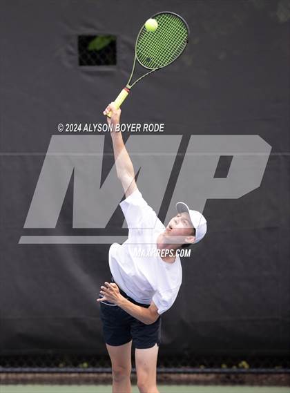 Thumbnail 1 in NCHSAA 1A Finals (Doubles) photogallery.