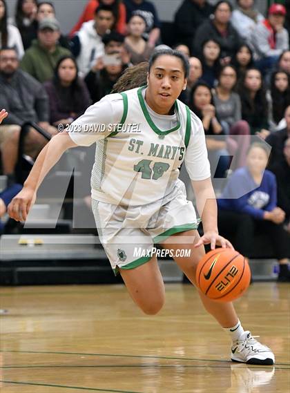 Thumbnail 3 in Centennial vs. St. Mary's (St. Mary's Stockton MLK Showcase) photogallery.