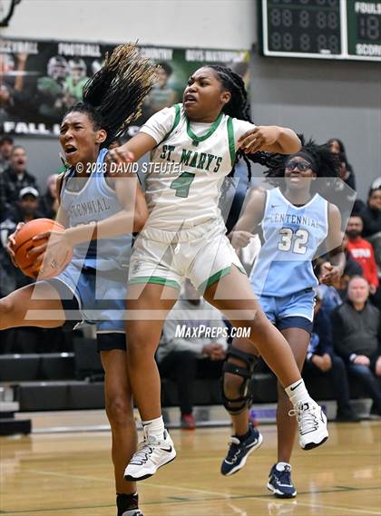 Thumbnail 3 in Centennial vs. St. Mary's (St. Mary's Stockton MLK Showcase) photogallery.