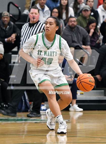 Thumbnail 2 in Centennial vs. St. Mary's (St. Mary's Stockton MLK Showcase) photogallery.