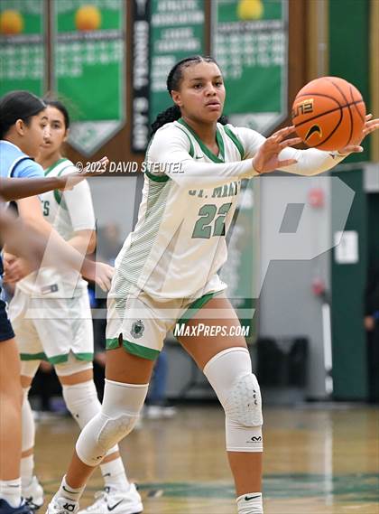 Thumbnail 1 in Centennial vs. St. Mary's (St. Mary's Stockton MLK Showcase) photogallery.