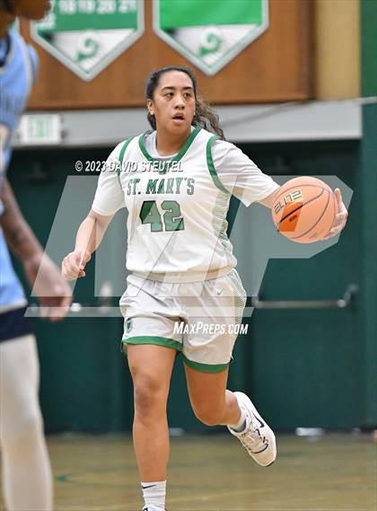 Thumbnail 2 in Centennial vs. St. Mary's (St. Mary's Stockton MLK Showcase) photogallery.