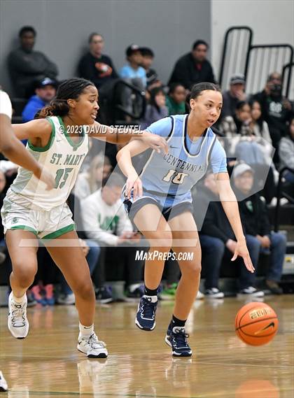 Thumbnail 3 in Centennial vs. St. Mary's (St. Mary's Stockton MLK Showcase) photogallery.