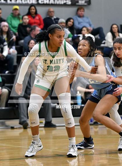 Thumbnail 2 in Centennial vs. St. Mary's (St. Mary's Stockton MLK Showcase) photogallery.