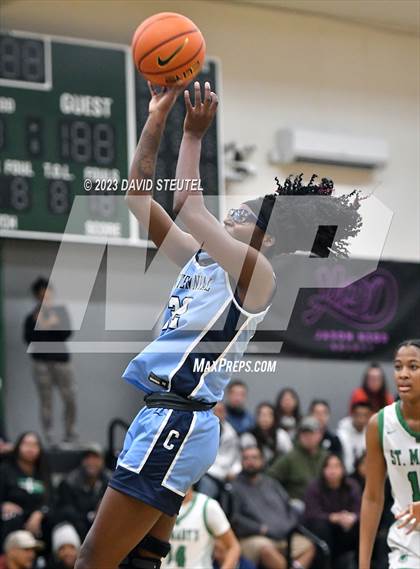 Thumbnail 2 in Centennial vs. St. Mary's (St. Mary's Stockton MLK Showcase) photogallery.