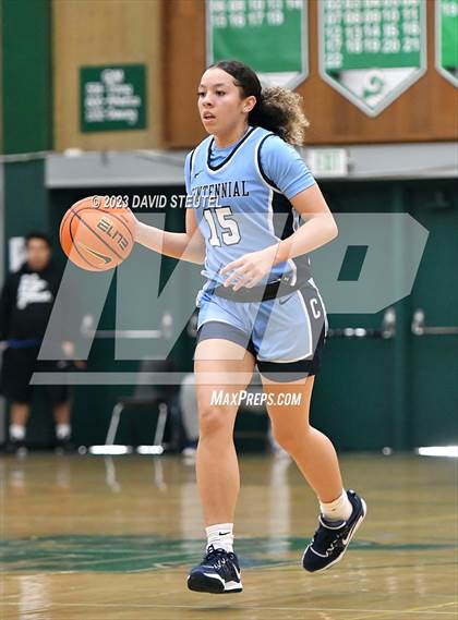Thumbnail 1 in Centennial vs. St. Mary's (St. Mary's Stockton MLK Showcase) photogallery.