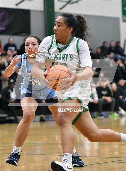 Thumbnail 3 in Centennial vs. St. Mary's (St. Mary's Stockton MLK Showcase) photogallery.