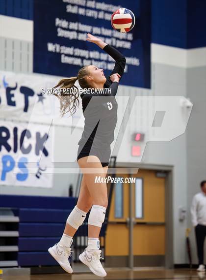 Thumbnail 3 in Prosper vs. Plano West (UIL 6A Volleyball Bi-District) photogallery.