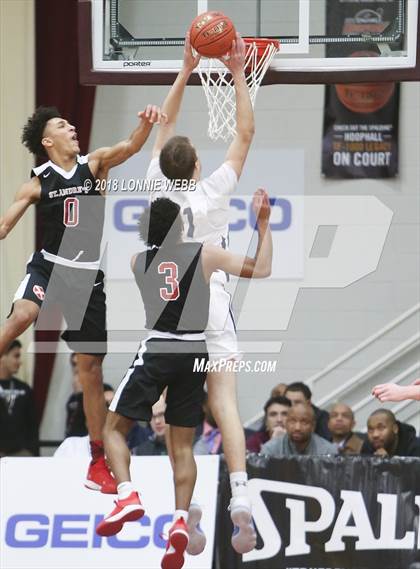 Thumbnail 2 in Woodstock Academy vs. St. Andrew's (Spalding Hoophall Classic) photogallery.