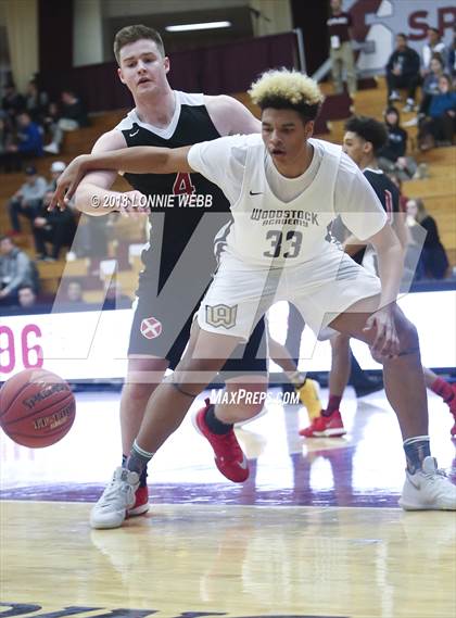 Thumbnail 2 in Woodstock Academy vs. St. Andrew's (Spalding Hoophall Classic) photogallery.