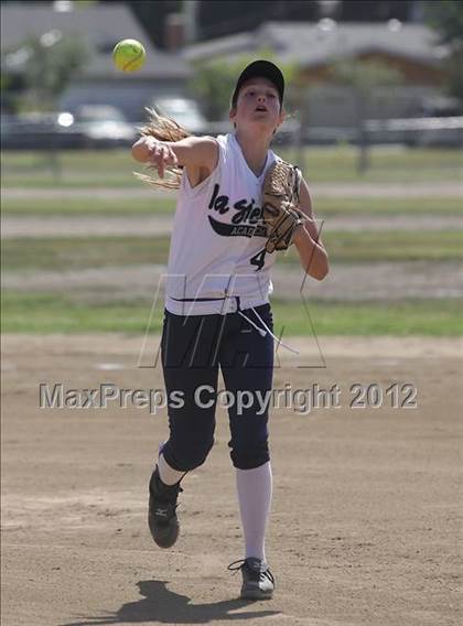 Thumbnail 2 in St. Genevieve vs La Sierra Academy (CIF SS Playoffs) photogallery.