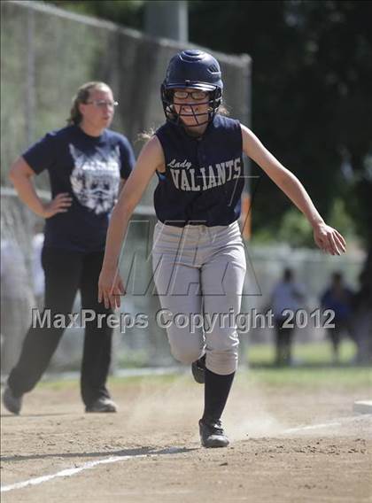 Thumbnail 2 in St. Genevieve vs La Sierra Academy (CIF SS Playoffs) photogallery.