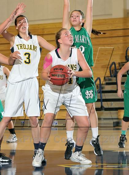 Thumbnail 2 in St. Mary's vs. Oak Ridge (Trojan Toss-Up) photogallery.