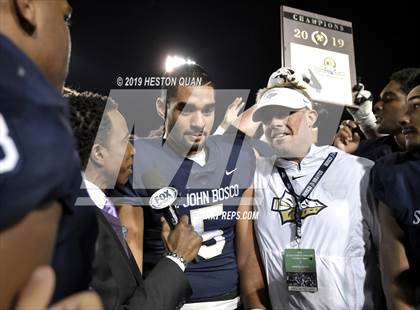 Thumbnail 1 in Mater Dei vs. St. John Bosco (CIF-SS D1 Final) photogallery.