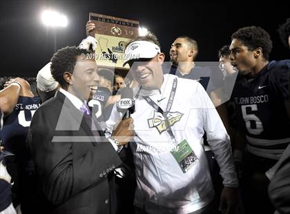 Thumbnail 1 in Mater Dei vs. St. John Bosco (CIF-SS D1 Final) photogallery.